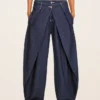 Low-Rise Twisted Balloon Fit Jeans – Pants