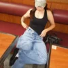 Low-Rise Wide-Leg Barrel Jeans with Front Buttons