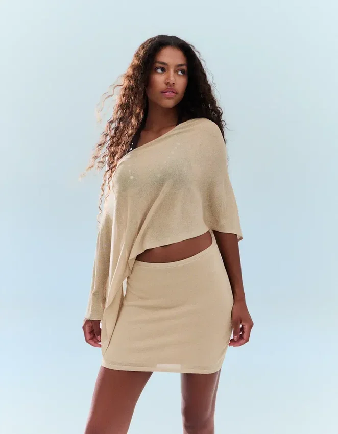 Metallic Thread Mini Skirt – Women Metallic Thread Mini Skirt – Women