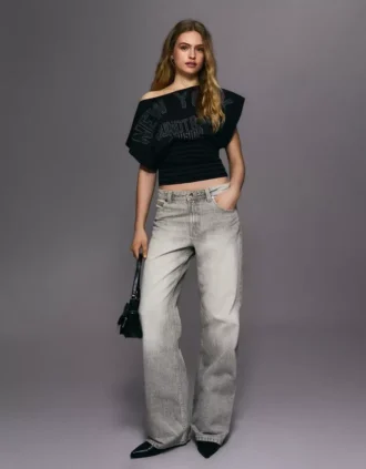 Mid Rise Baggy Jeans – Pants