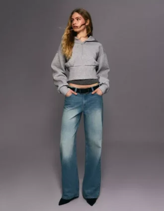 Mid Rise Baggy Jeans – Pants