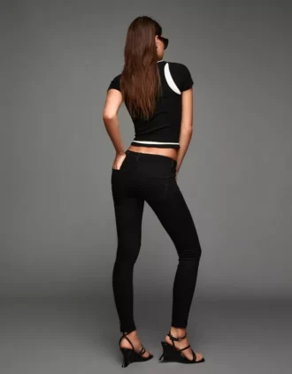 Mid-Rise Push-Up Skinny Jeans – Pants