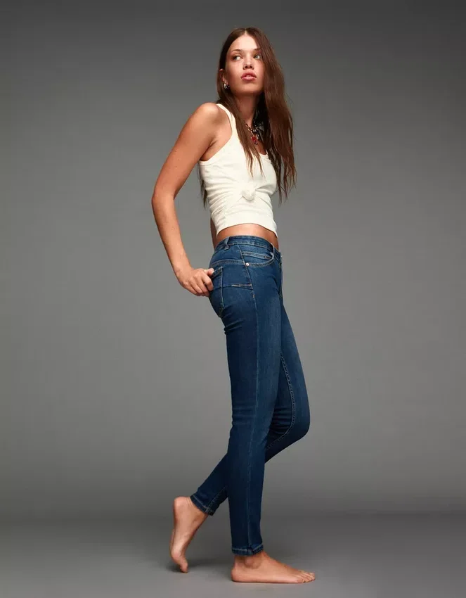 Mid-Rise Push-Up Skinny Jeans – Pants Mid-Rise Push-Up Skinny Jeans – Pants