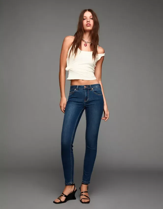 Mid-Rise Push-Up Skinny Jeans – Pants Mid-Rise Push-Up Skinny Jeans – Pants