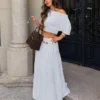 Midi Skirt with Fold-Over Waist Midi Skirt with Fold-Over Waist