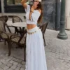 Midi Skirt with Fold-Over Waist Midi Skirt with Fold-Over Waist