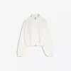 Neoprene Effect Balloon Zip-Up Sweatshirt