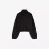 Neoprene Effect Balloon Zip-Up Sweatshirt Neoprene Effect Balloon Zip-Up Sweatshirt