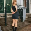 Off-Shoulder Denim Mini Dress – Dresses and Jumpsuits Off-Shoulder Denim Mini Dress – Dresses and Jumpsuits