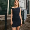 Off-Shoulder Denim Mini Dress – Dresses and Jumpsuits Off-Shoulder Denim Mini Dress – Dresses and Jumpsuits