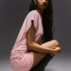 Open-Back Dress with Draped Skirt