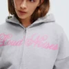 Oversize Printed Zip-Up Hoodie