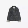 Oversize Textured Denim Jacket – Jackets and Trench