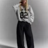 Oversized Printed Sweatshirt
