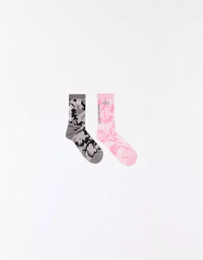 Pack of 2 Pairs of Printed Socks – Accessories Pack of 2 Pairs of Printed Socks – Accessories