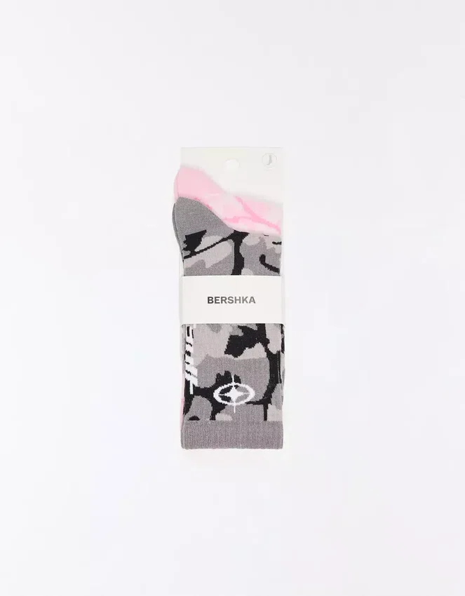 Pack of 2 Pairs of Printed Socks – Accessories Pack of 2 Pairs of Printed Socks – Accessories