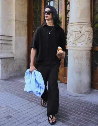 Pleated Super Baggy Semi-Jogger Trousers – Pants