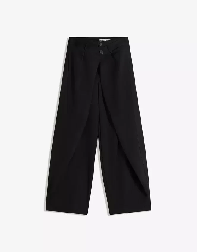Pleated Trousers with Double Button – Pants Pleated Trousers with Double Button – Pants