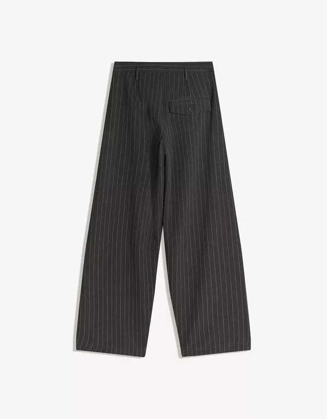 Pleated Trousers with Double Button – Pants – Women Pleated Trousers with Double Button – Pants – Women