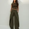 Pleated Trousers with Double Button – Pants Pleated Trousers with Double Button – Pants