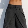 Pleated Trousers with Double Button – Pants – Women Pleated Trousers with Double Button – Pants – Women