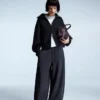 Plush Barrel Trousers with Stoppers Plush Barrel Trousers with Stoppers