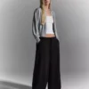 Plush Barrel Trousers with Stoppers – Pants – Women Plush Barrel Trousers with Stoppers – Pants – Women