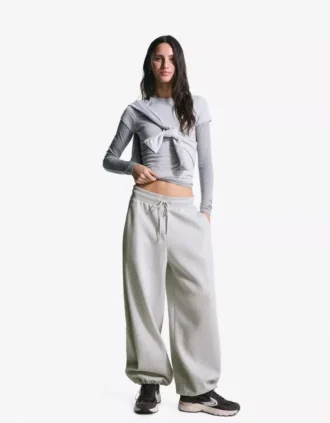 Plush Barrel Trousers with Stoppers – Women