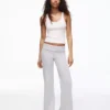 Plush Flared Trousers with Patch