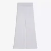 Plush Flared Trousers with Patch