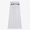 Plush Flared Trousers with Patch