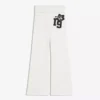 Plush Flared Trousers with Patch Plush Flared Trousers with Patch