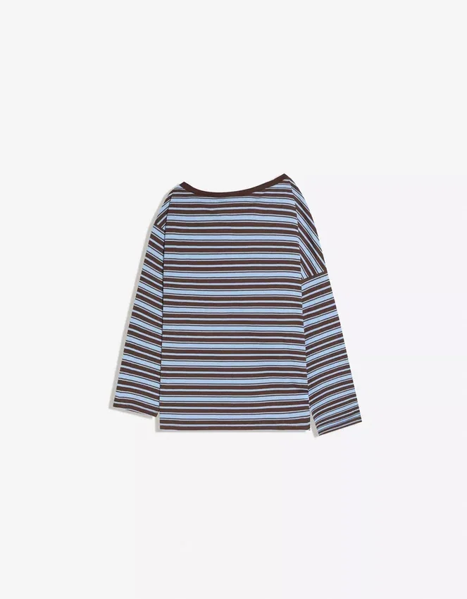 Printed Asymmetric Collar Long Sleeve T-Shirt Printed Asymmetric Collar Long Sleeve T-Shirt