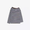 Printed Asymmetric Collar Long Sleeve T-Shirt Printed Asymmetric Collar Long Sleeve T-Shirt