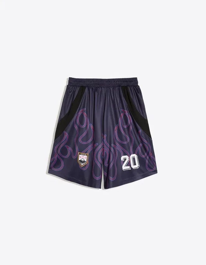 Printed Bermuda Shorts with Elastic Waist – Bershka Lovers Printed Bermuda Shorts with Elastic Waist – Bershka Lovers
