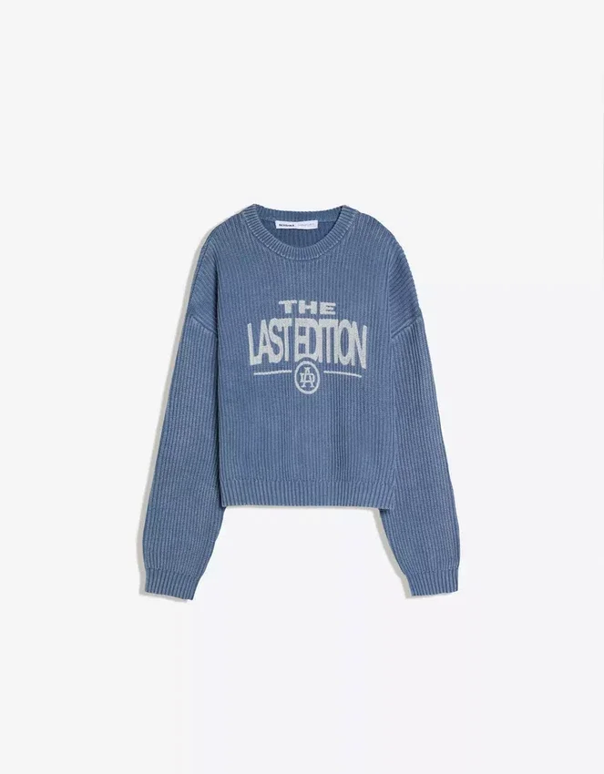 Printed Boxy Fit Crew Neck Sweater – Sweaters and Cardigans Printed Boxy Fit Crew Neck Sweater – Sweaters and Cardigans