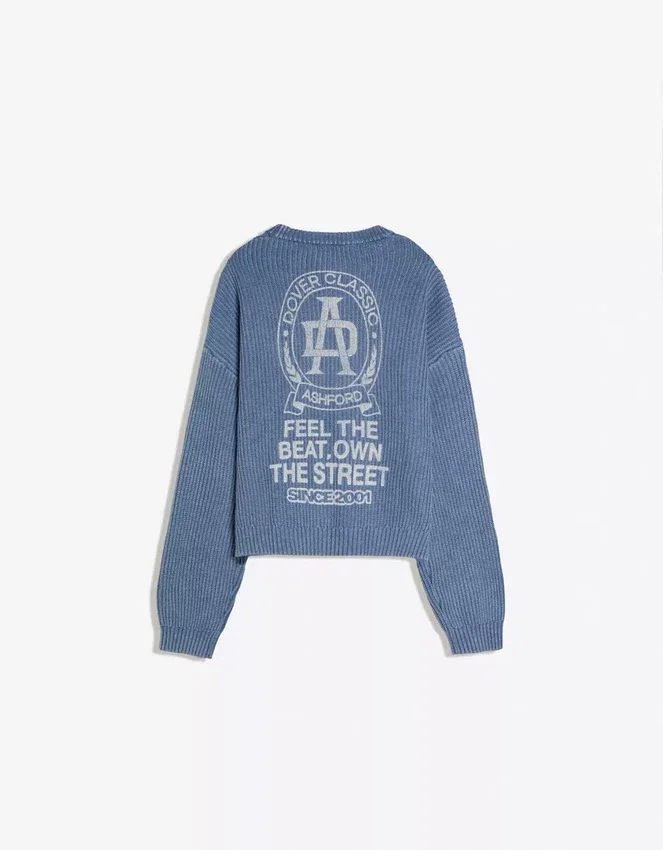Printed Boxy Fit Crew Neck Sweater – Sweaters and Cardigans Printed Boxy Fit Crew Neck Sweater – Sweaters and Cardigans