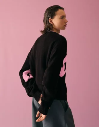 Printed Crew Neck Sweater – Sweaters and Cardigans Printed Crew Neck Sweater – Sweaters and Cardigans