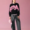 Printed Crew Neck Sweater – Sweaters and Cardigans