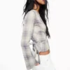 Printed Crossover Blouse