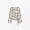 Printed Crossover Blouse