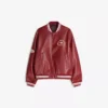 Printed Faux Leather Bomber Jacket Printed Faux Leather Bomber Jacket