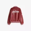 Printed Faux Leather Bomber Jacket Printed Faux Leather Bomber Jacket