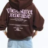 Printed Hood Sweatshirt with Hood