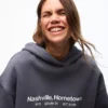 Printed Hood Sweatshirt with Hood – Tops and Bodysuits