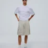 Printed Mesh Bermuda Shorts
