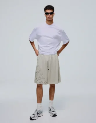 Printed Mesh Bermuda Shorts Printed Mesh Bermuda Shorts