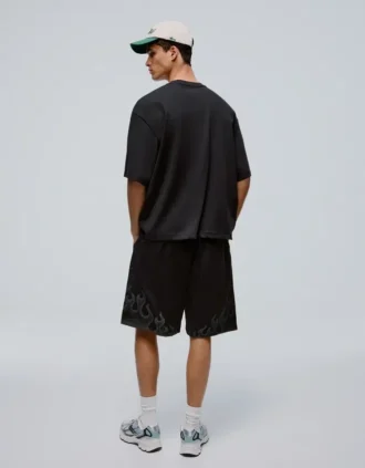 Printed Mesh Bermuda Shorts Printed Mesh Bermuda Shorts