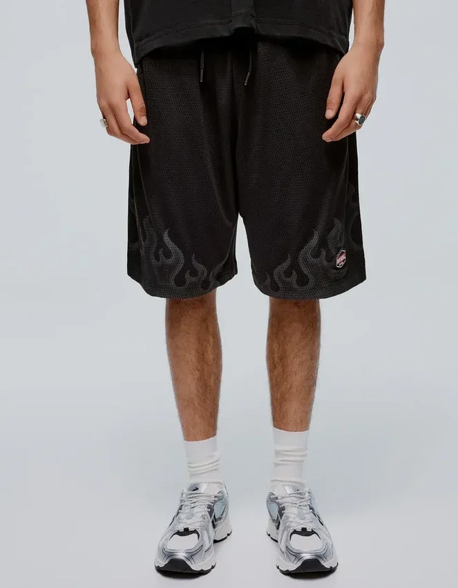 Printed Mesh Bermuda Shorts Printed Mesh Bermuda Shorts