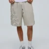 Printed Mesh Bermuda Shorts